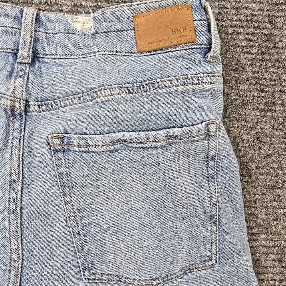 BKE Billie Jeans Womens 28x32 Light Wash High Rise Bootcut Distressed - Picture 6 of 8